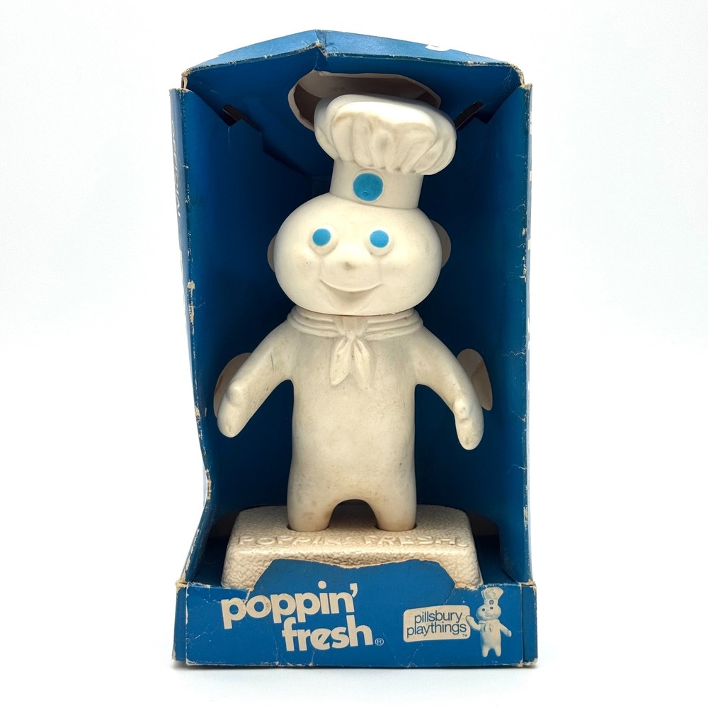 Pillsbury‎ Doughboy Poppin' Fresh 7" Vinyl Figure Original Box Vintage